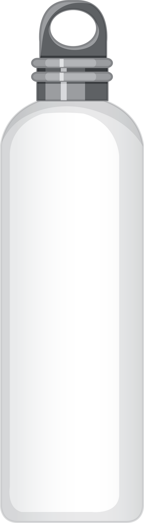 White metal water bottle isolated