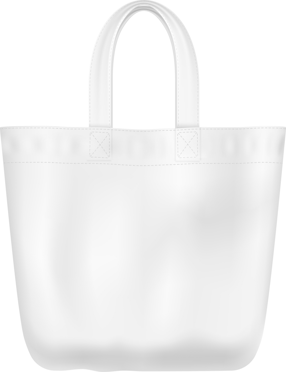 Textile white tote bag